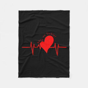 Dames blijven tikken! Ekg hartslag koe klep Hea Fleece Deken