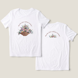 Dames bloemige T-shirt minimalistisch