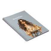 Dames Blouse Jeans Bloemen Notitieboek (Rechterzijde)