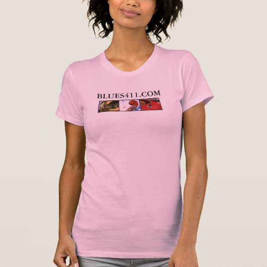 Dames Blues411 Slogan Tank (Voorkant)
