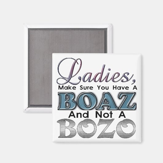 Dames-Boaz-Bozo Magneet (Voorkant / Achterkant)