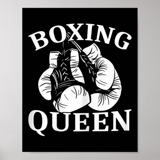 Dames Boksen Koningin Vechtster Kickboksen Poster (Voorkant)