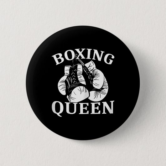 Dames Boksen Queen Fighter Kickboksen Ronde Button 5,7 Cm (Voorkant)