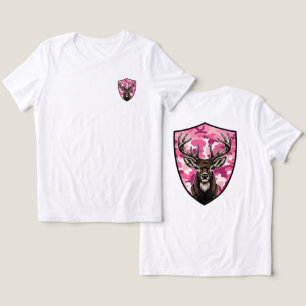 Dames boogjacht herten – Roze Camo Schild Tri-Blend Shirt