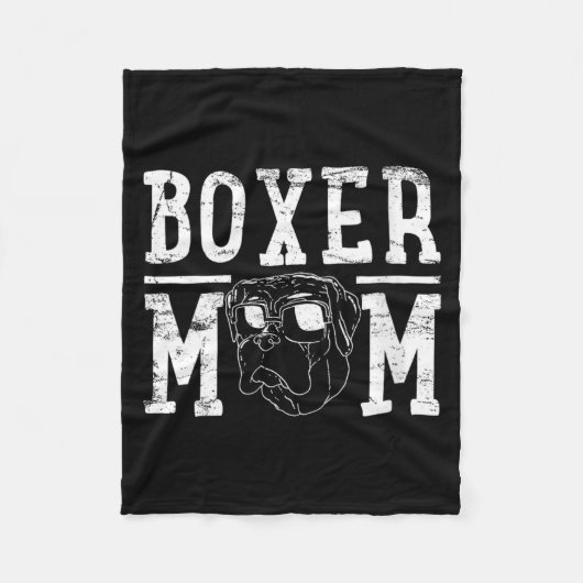 Dames Boxer Hond Moeder Mama Cadeau Fleece Deken (Voorkant)
