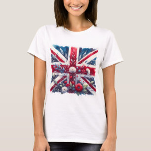 Dames Britse Vlag en Anjers T-shirt