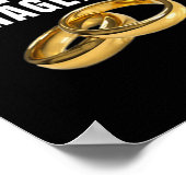 Dames Bruid Bruidegom Trouwringen Onder Nieuwe Lei Poster (Hoek)