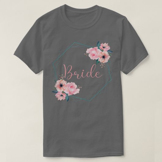 Dames Bruid Bruiloft Feest Rozen Krans Bruid 600 T-shirt (Design voorkant)