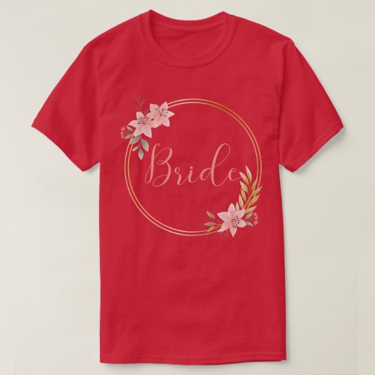 Dames Bruid Hen Party Eucalyptus Roze Bloemen Brui T-shirt (Design voorkant)