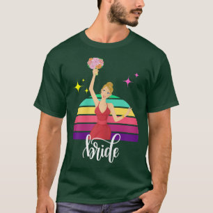 Dames Bruid Huwelijk Net Getrouwd Dames Bruiloft T-shirt
