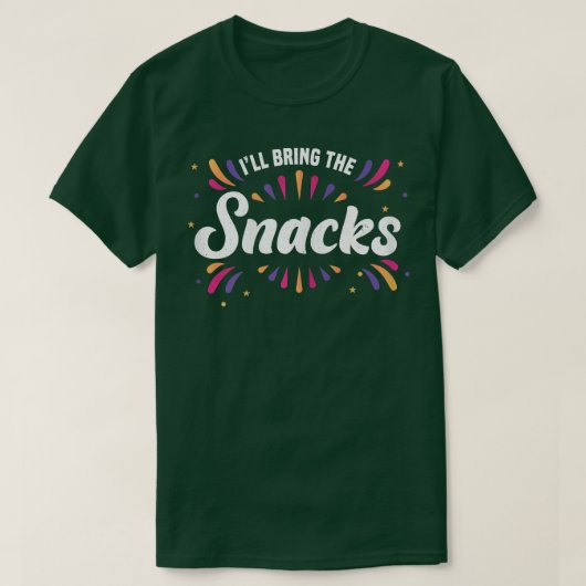 Dames Bruid Ik Breng De Snacks Bachelorette Pa T-shirt (Design voorkant)