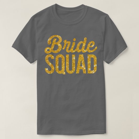 Dames Bruids Team Bruiloftsfeest Goud T-shirt (Design voorkant)