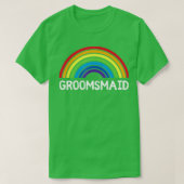 Dames bruidsmeisje huwelijksceremonie LGBT Homosek T-shirt (Design voorkant)