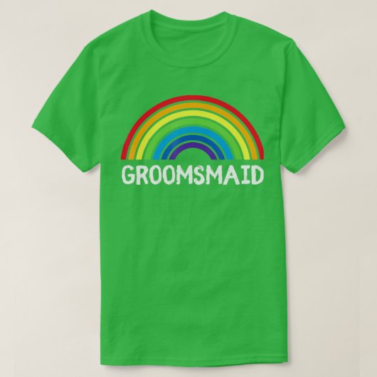Dames bruidsmeisje huwelijksceremonie LGBT Homosek T-shirt (Design voorkant)