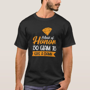 Dames bruidsmeisje te glamoureuze vrijgezellenfees t-shirt