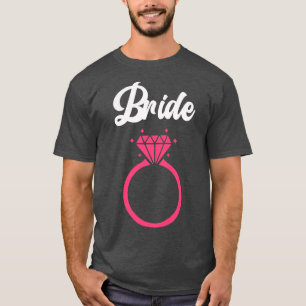 Dames Bruiloft Bruid Verloving Net Getrouwd Mijn E T-shirt