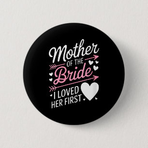 Dames bruiloftsfeest moeder van de bruid hield van ronde button 5,7 cm