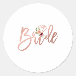 Dames bruiloftsfeest voor toekomstige mevrouw brui ronde sticker