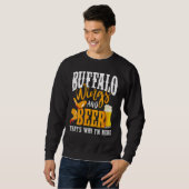 Dames Buffalo Wings Gebakken Kiphete Wing Saus Trui (Voorkant volledig)