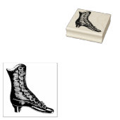 Dames Button-up Victoriaans Boot Rubber Art Stamp Rubberstempel (Gestempeld)