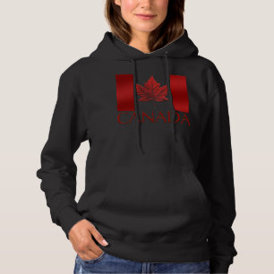 Dames Canada Flag Hoodie Souvenir Hooded Shirt
