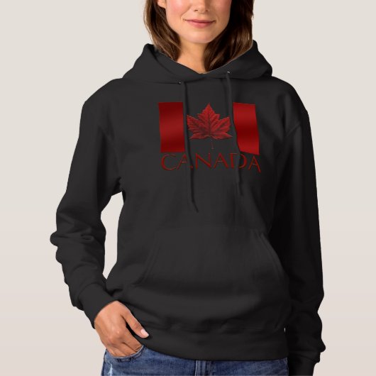 Dames Canada Flag Hoodie Souvenir Hooded Shirt (Voorkant)