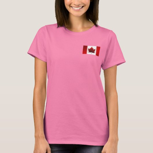 Dames Canada Jas Gepersonaliseerd Canada Jas T-shirt (Voorkant)