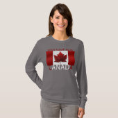 Dames Canada Shirt Aangepaste Canada Plus Size Shi (Voorkant volledig)