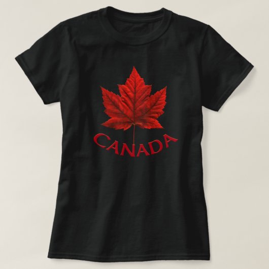 Dames Canada T-shirt Canada Maple Leaf Souvenir (Design voorkant)
