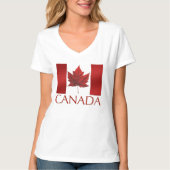 Dames Canada T-shirt met pasvorm Vlag shirts (Voorkant)