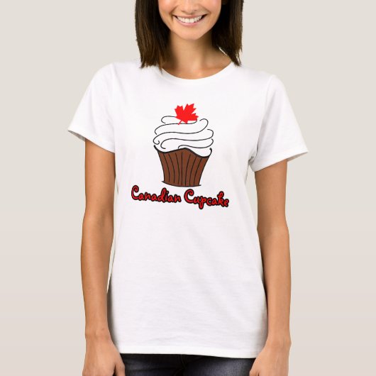 Dames Canadese cupcake T-shirt (Voorkant)