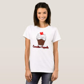 Dames Canadese cupcake T-shirt (Voorkant volledig)