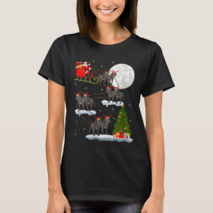 Dames Cane Corso Hond Kerstman Sleigh Vliegend Gra T-shirt