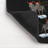 Dames Cane Corso Hond Sinterklaas Sleigh Vliegend Muismat (Hoek)