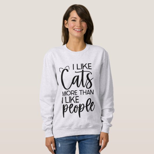 Dames Cat Humor Sweatshirt (Voorkant volledig)