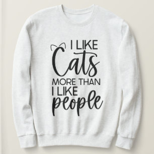 Dames Cat Humor Sweatshirt
