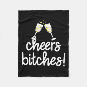 Dames Cheers Es Grappig Oud en Nieuw V-hals Fleece Deken