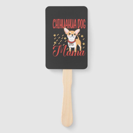 Dames Chihuahua-hond Moeder Handwaaier (Voorkant)