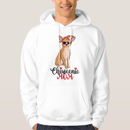 Dames Chiweenie Hond Chiweenie Moeder Hoodie (Voorkant)