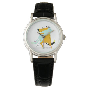 Dames Classic Zwart Horloge met lederen bandje