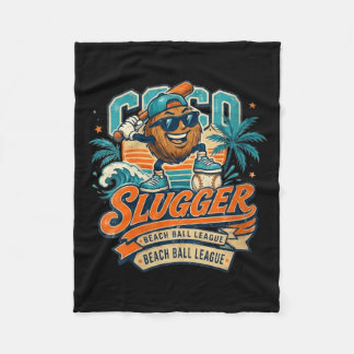 Dames Coco Slugger Baseball Retro Coco Sports Fleece Deken