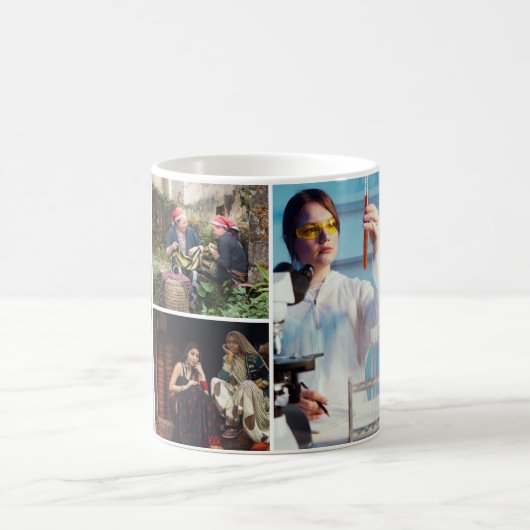 Dames Collage Foto's Koffie Mok (Center)