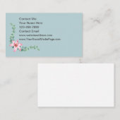 Dames Contact Kaarten Eucalyptus Thema Bloemen Visitekaartje (Voorkant / Achterkant)