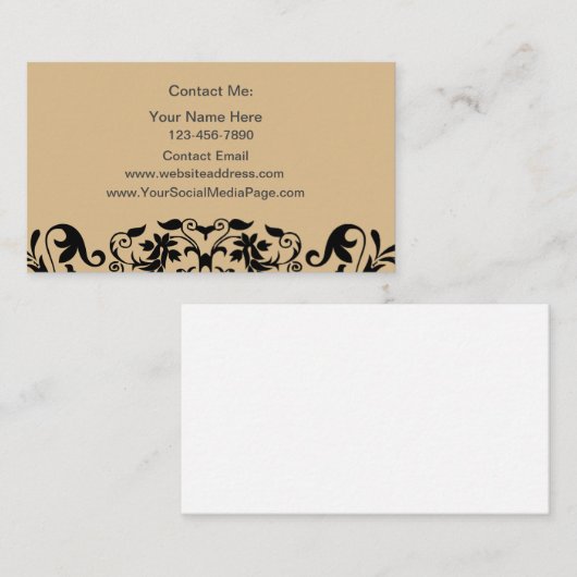 Dames Contact Kaarten Thema Bloemen Visitekaartje (Voorkant / Achterkant)