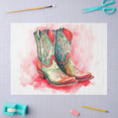 Dames Cowgirl Laarzen Tissue Papier (Craft)