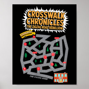 Dames Crosswalk Kronieken School Doolhof Speelmat Poster