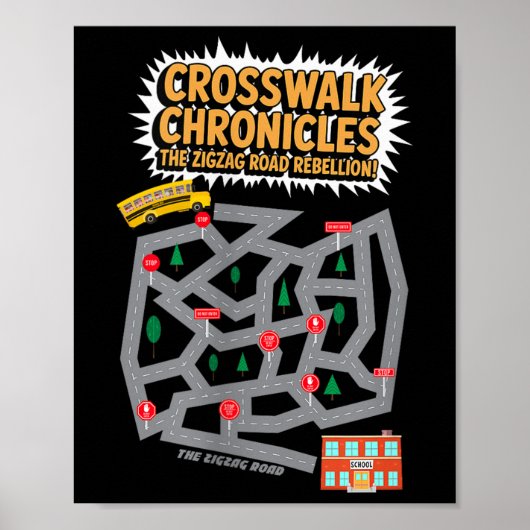 Dames Crosswalk Kronieken School Doolhof Speelmat Poster (Voorkant)
