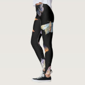 Dames Crystals & Moths Zwarte Mode Leggings (Links)