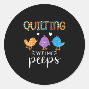 Dames Cute Quilten Met Mijn , Quilters  Ronde Sticker