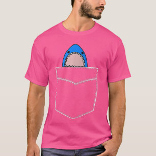 Dames Cute Shark Zak Shark Print VNeck T-shirt